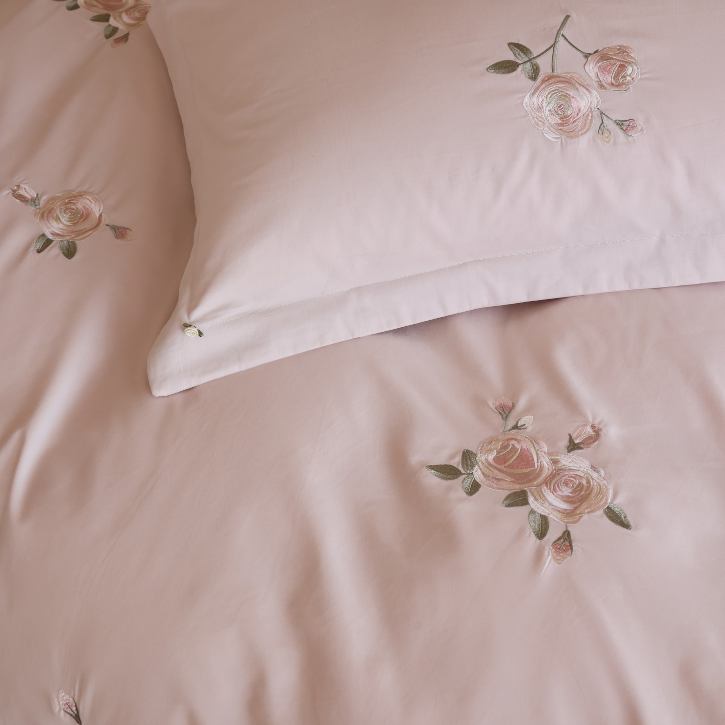 Cotton bedding set, 4-piece, Long-staple cotton