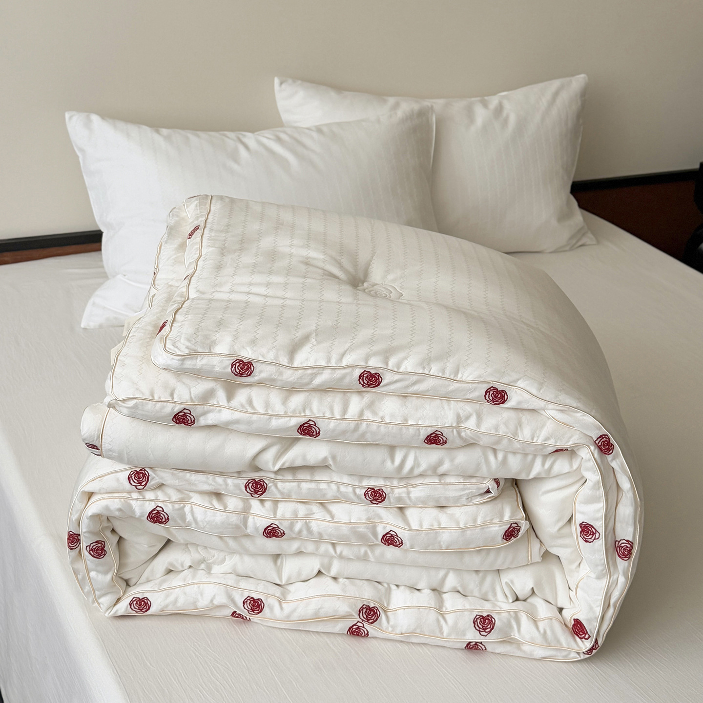 Baumwoll-Steppbett mit Sojafaser, Frühling bis Winter