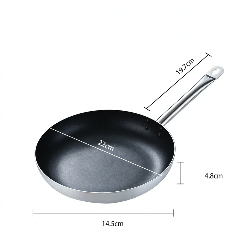 Bratpfanne, Titan-Aluminium, antihaftbeschichtet