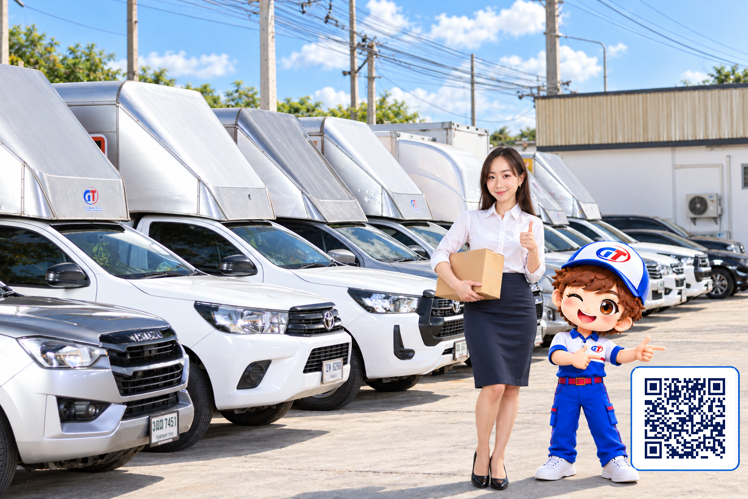 รถขนส่ง GT Transport พร้อมให้บริการ