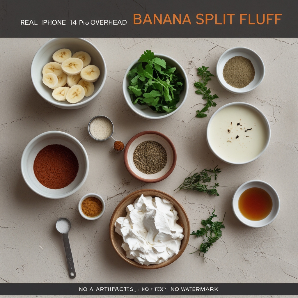 Ingredients for Banana Split Fluff: Easy Homemade Dessert for Family & Friends