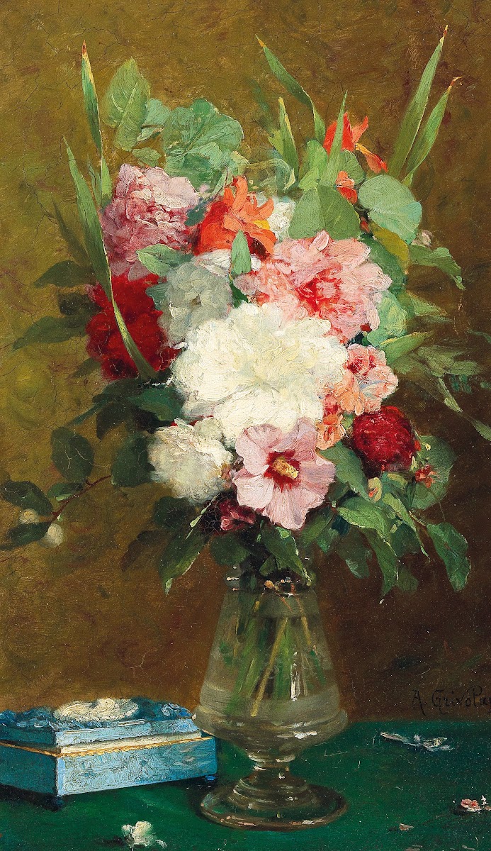 Summer Flowers In A Glass Vase