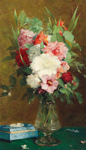 Summer Flowers In A Glass Vase