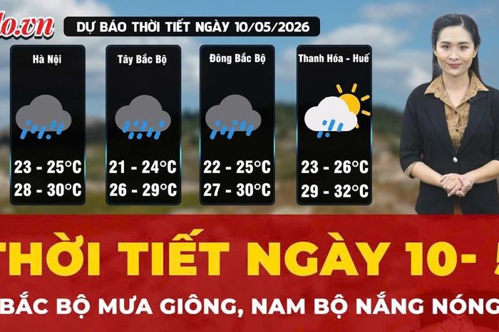Dự báo thời tiết ngày 10-5: Bắc Bộ mưa giông, Nam Bộ nắng nóng - Báo Pháp Luật TP.HCM