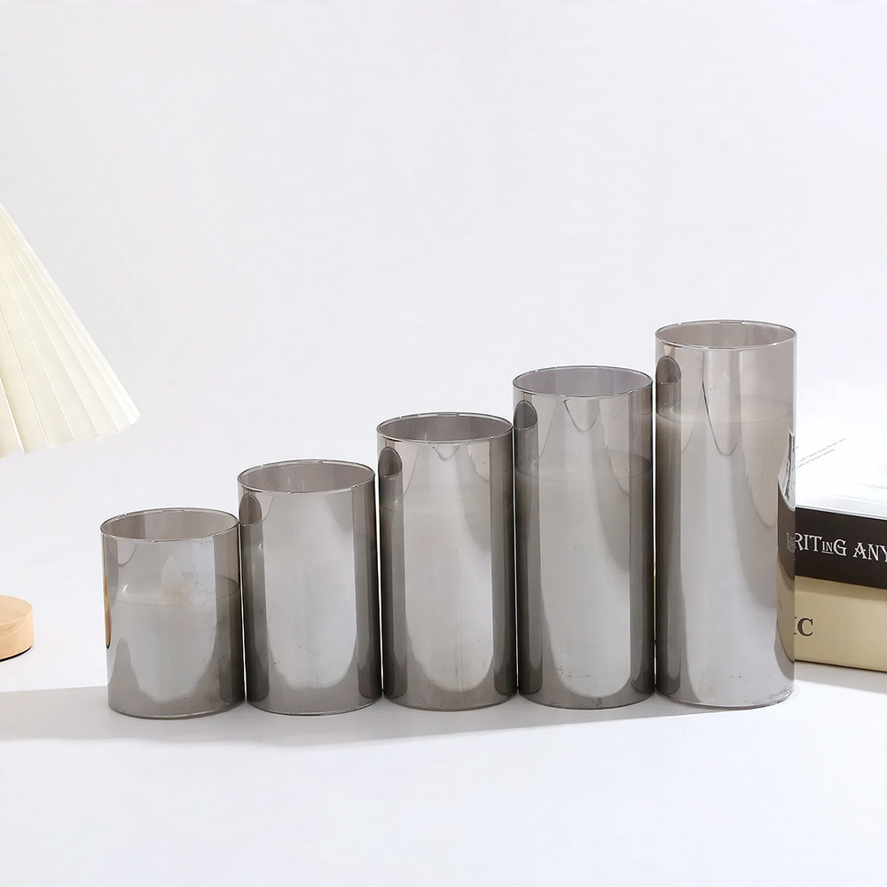 Electronic LED candle in glass housing