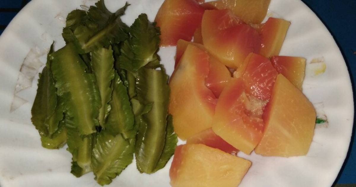 . Đu đủ đậu rồng luộc
