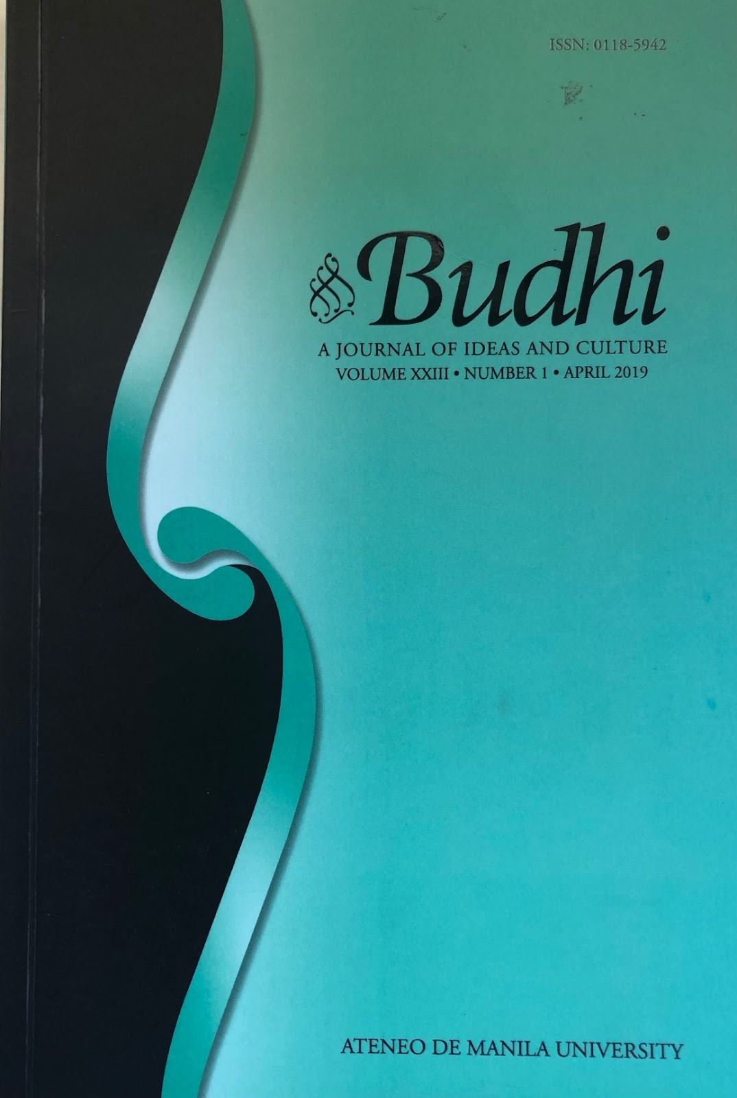 Budhi: A Journal of Ideas and Culture, vol. 23, no. 1