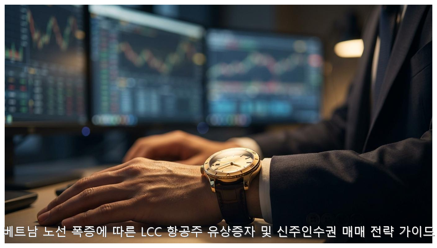 베트남 노선 폭증에 따른 LCC 항공주 유상증자 및 신주인수권 매매 전략 가이드 핵심 안내 및 분석 인포그래픽 (5)