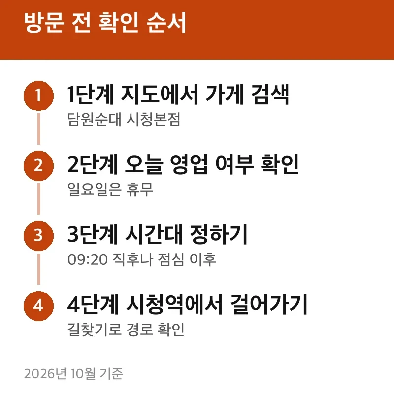 방문 전 확인 순서