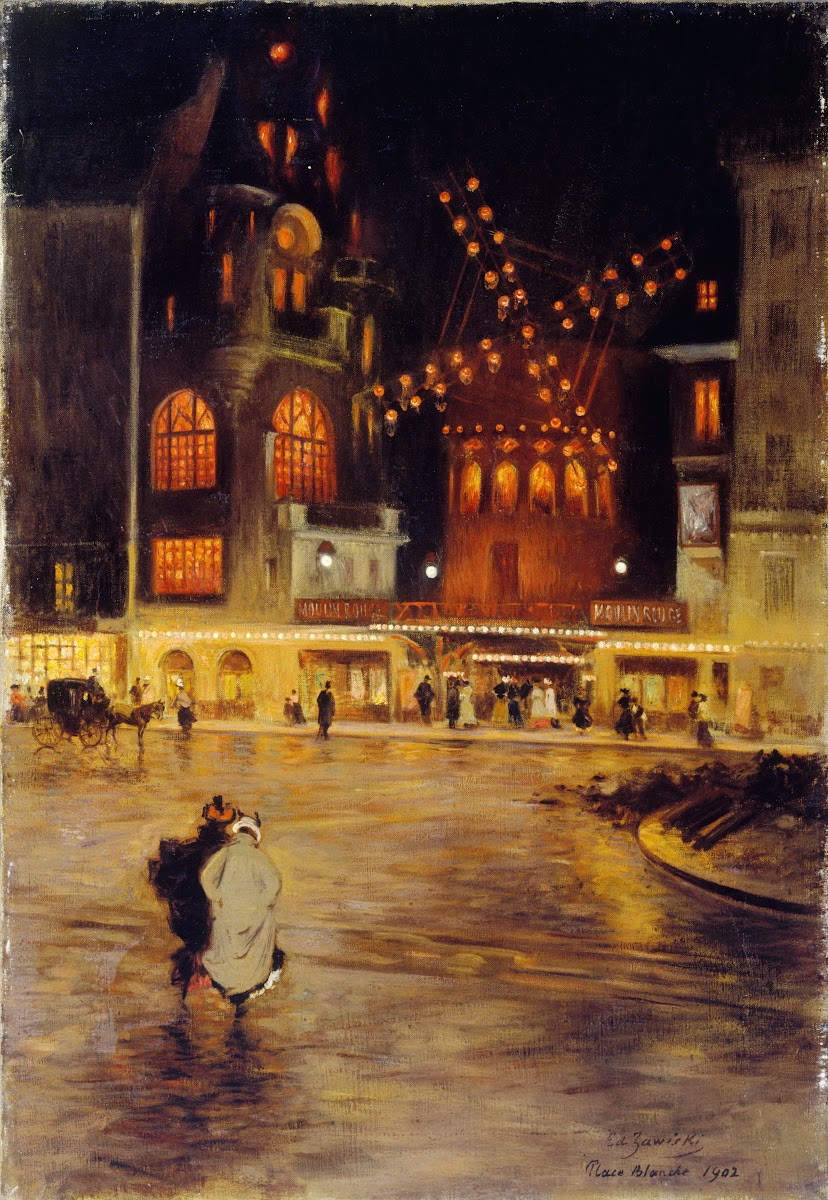 La Place Blanche et le Moulin Rouge 1902