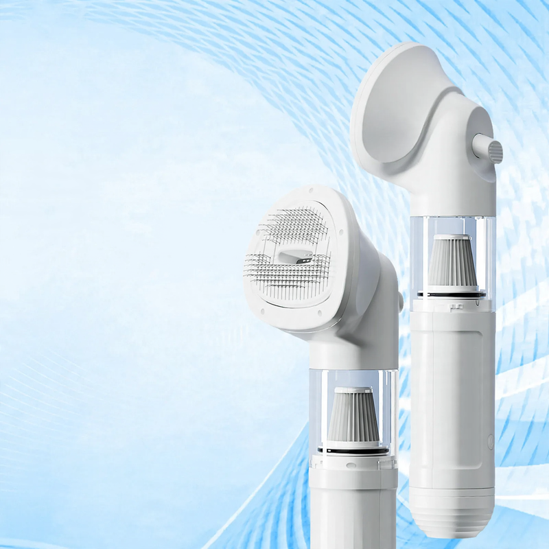Hairbrush with vacuum function for small dogs
