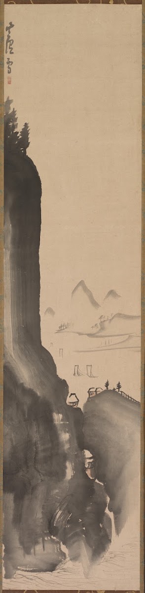 Mountains And Distant Boats Late 1700s