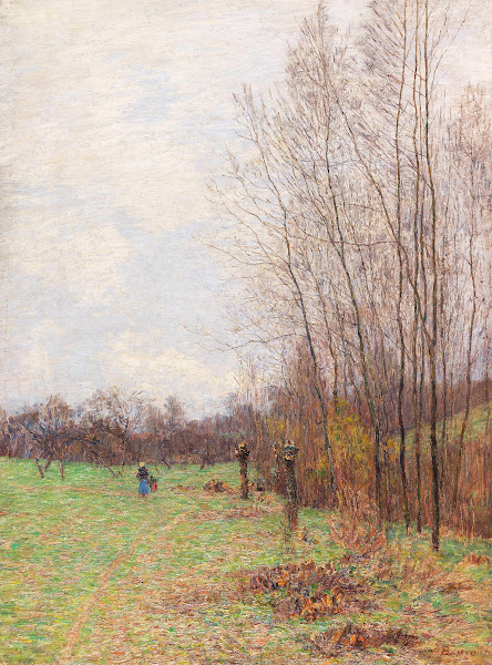 Waldrand im Vorfrühling wohl bei Goppeln 1894