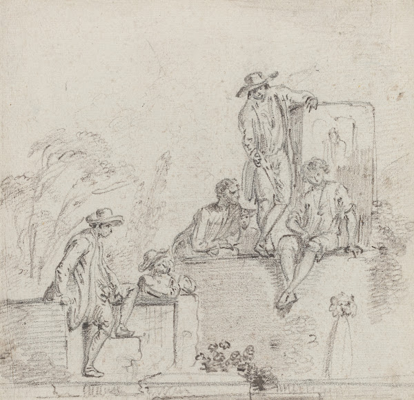 Figures Seated Around a Fountain c 1755