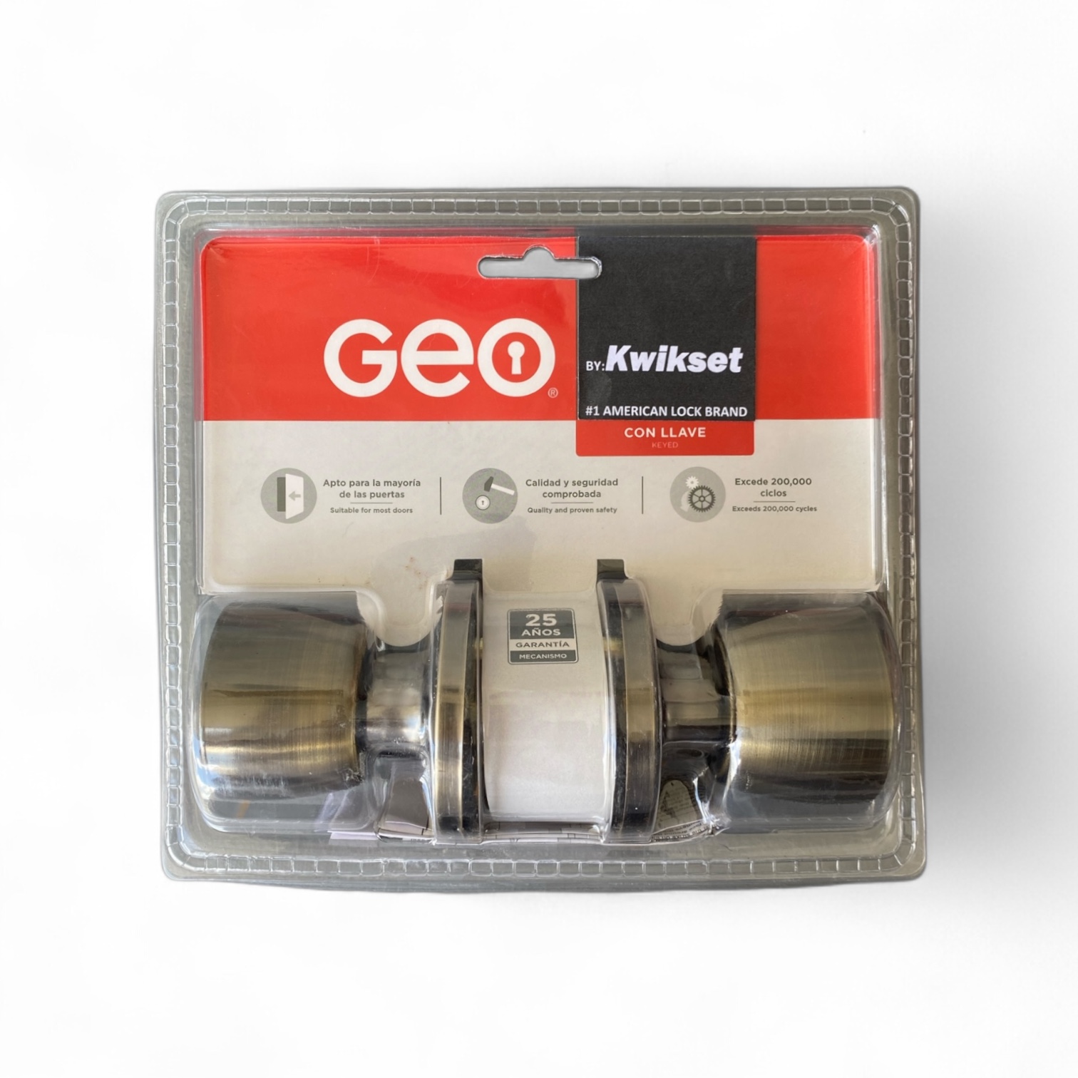 Geo Doorknob Flat Handle