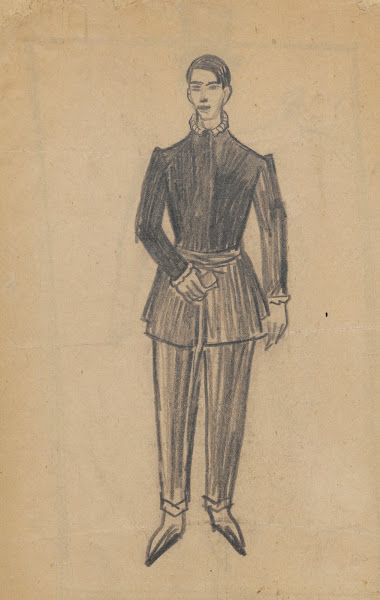 Self portrait in a Spanish costume 1914