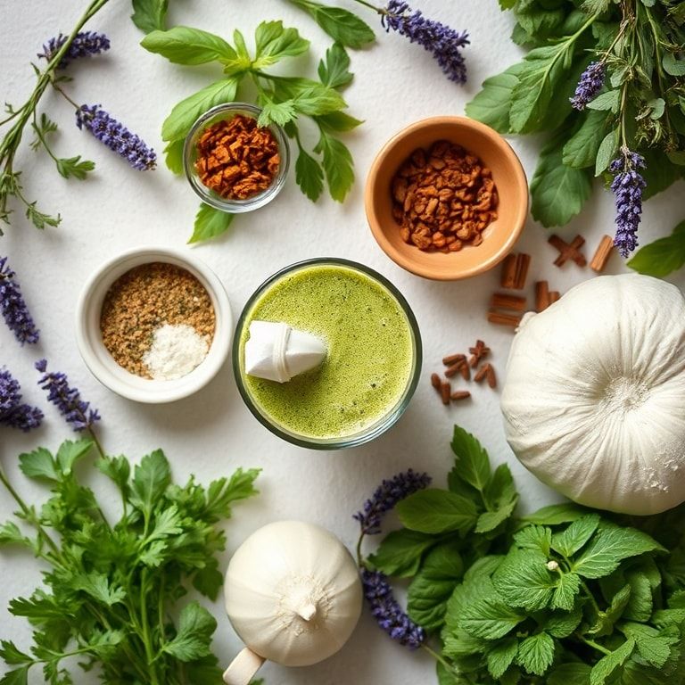 Ingredients for Iced Lavender Matcha Latte – Your Refreshing Spring Sip, Easy Homemade Refreshment