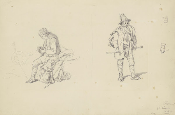 Studienblatt römische Bauern 1836