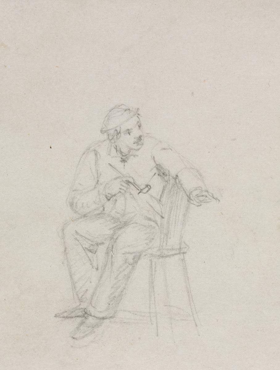 Man Smoking a Pipe