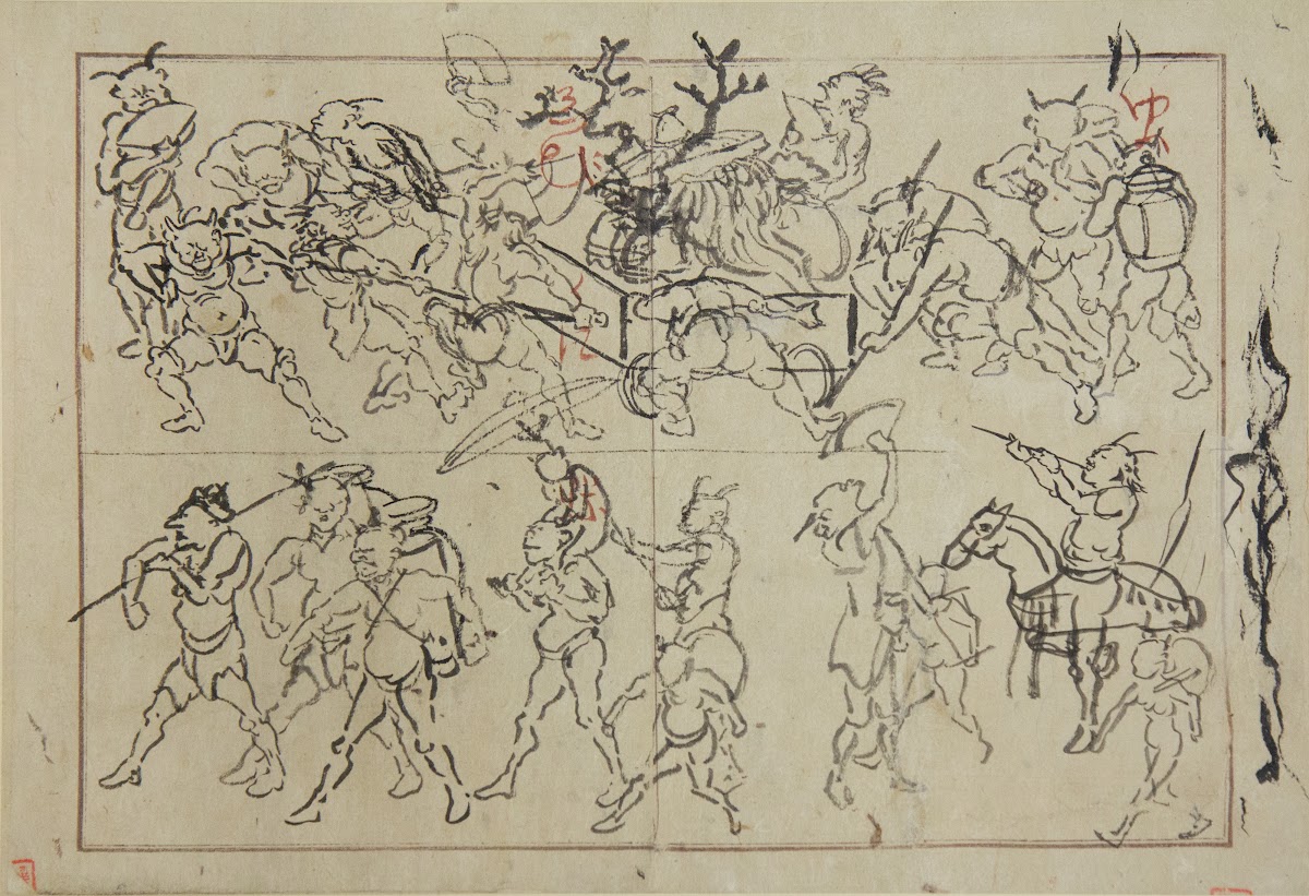 Preliminary Drawings of Demons late 19th century
