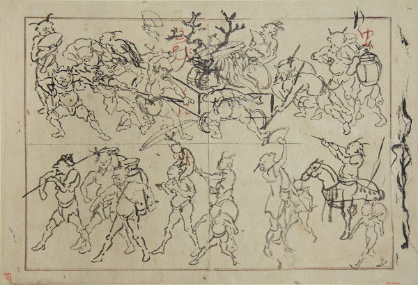 Preliminary Drawings of Demons late 19th century