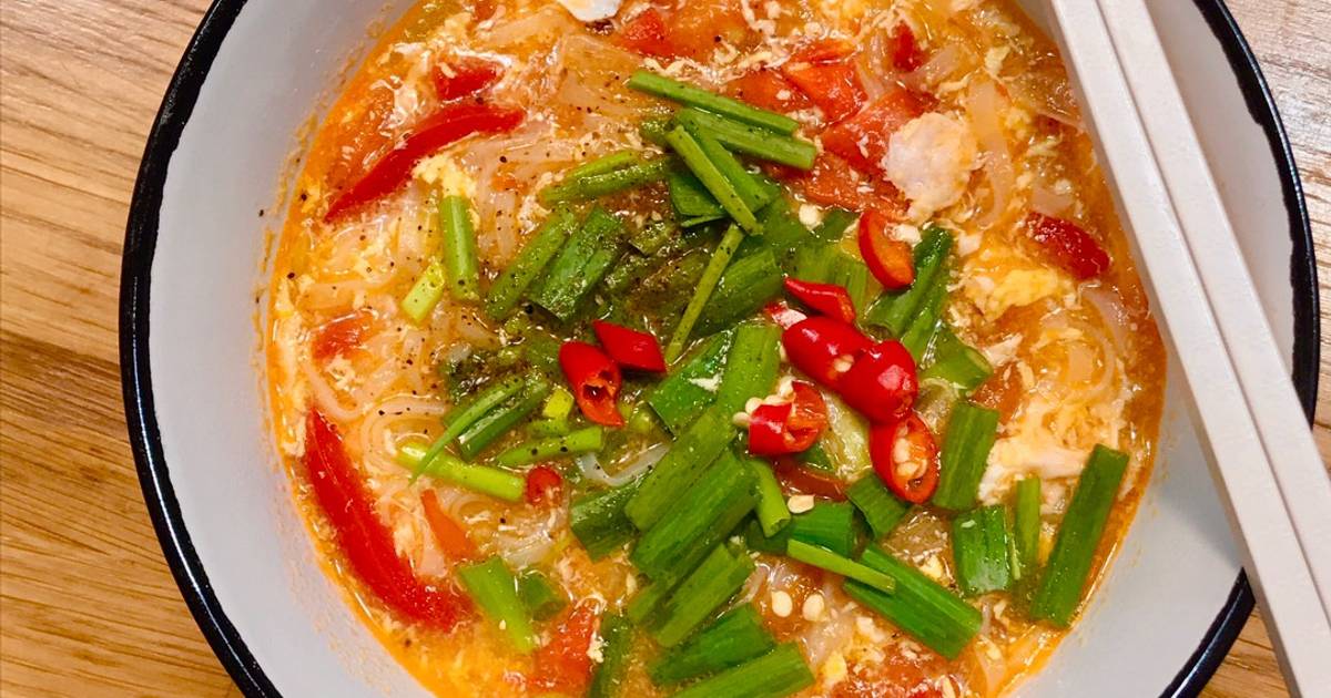 💚 Mì Chũ Nấu Cà Chua Trứng Gà