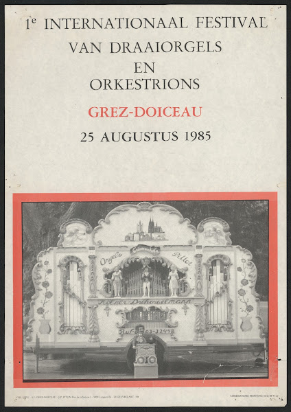 1e Internationaal Festival Van Draairogels En Orkestrions Grez Doiceau 1985