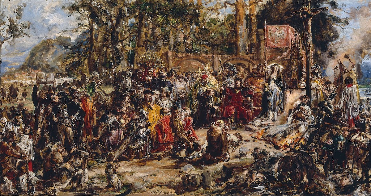 Baptism of Lithuania from the series History of Civilization in Poland 1888