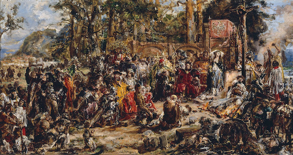 Baptism of Lithuania from the series History of Civilization in Poland 1888