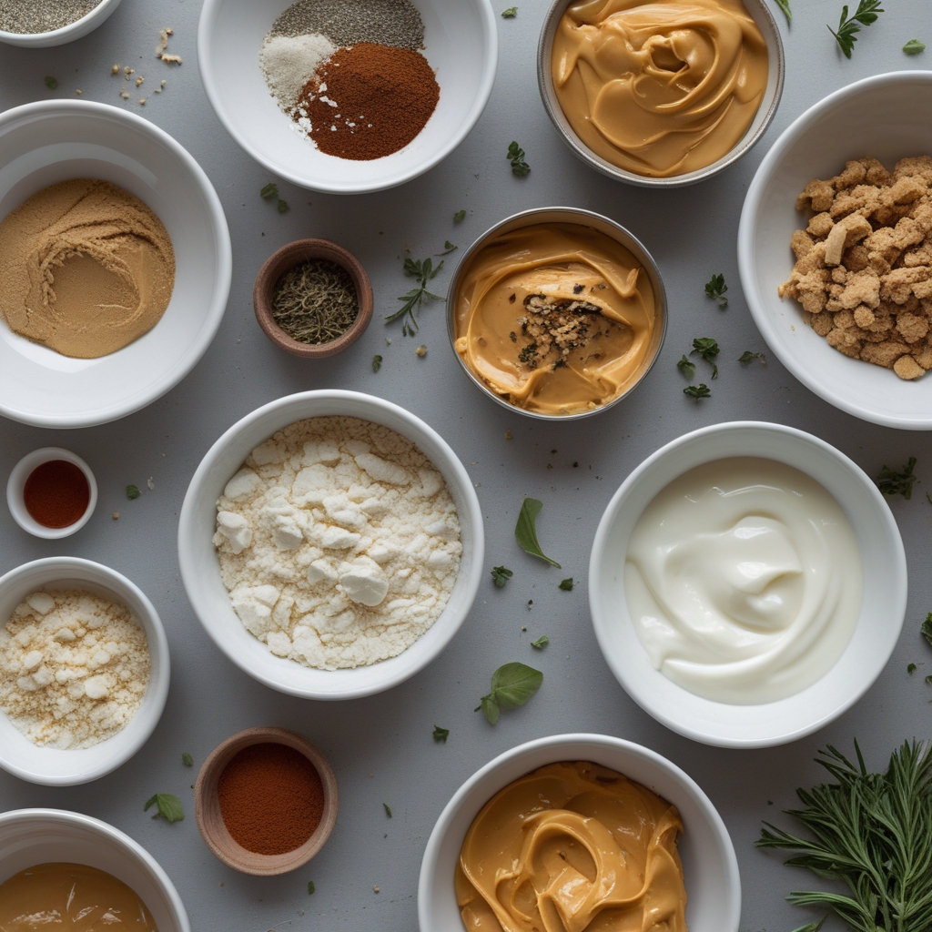 Ingredients for Healthy Peanut Butter Greek Yogurt Cookies - Easy Homemade Snack Recipe