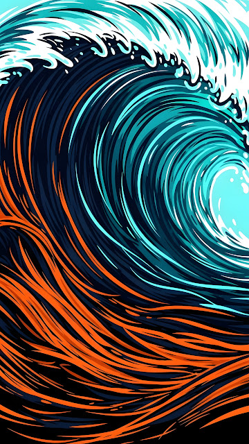 Swirling Dark Espresso Coffee and Cream Texture - Free mobile Wallpaper