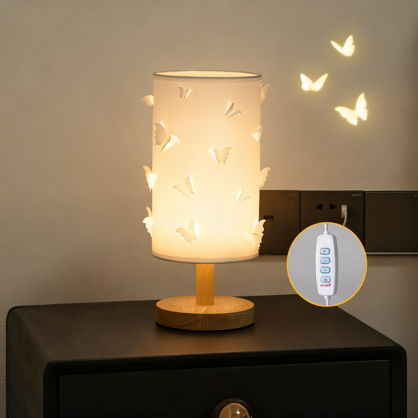 LED Butterfly Lamp with Dimming Function, Model 016
