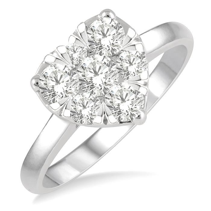 Heart Shape Lovebright Essential Diamond Engagement Ring