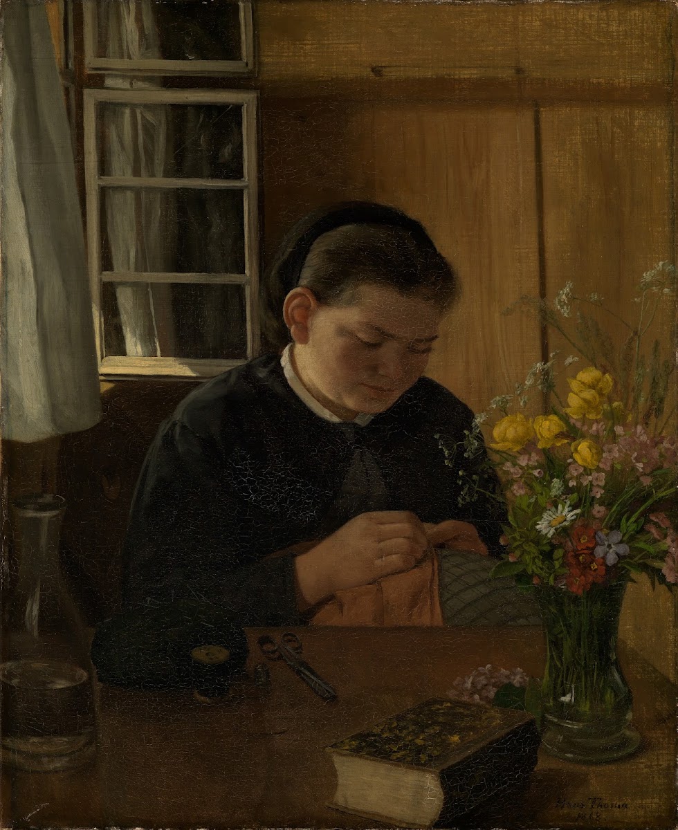 Sewing girl 1868