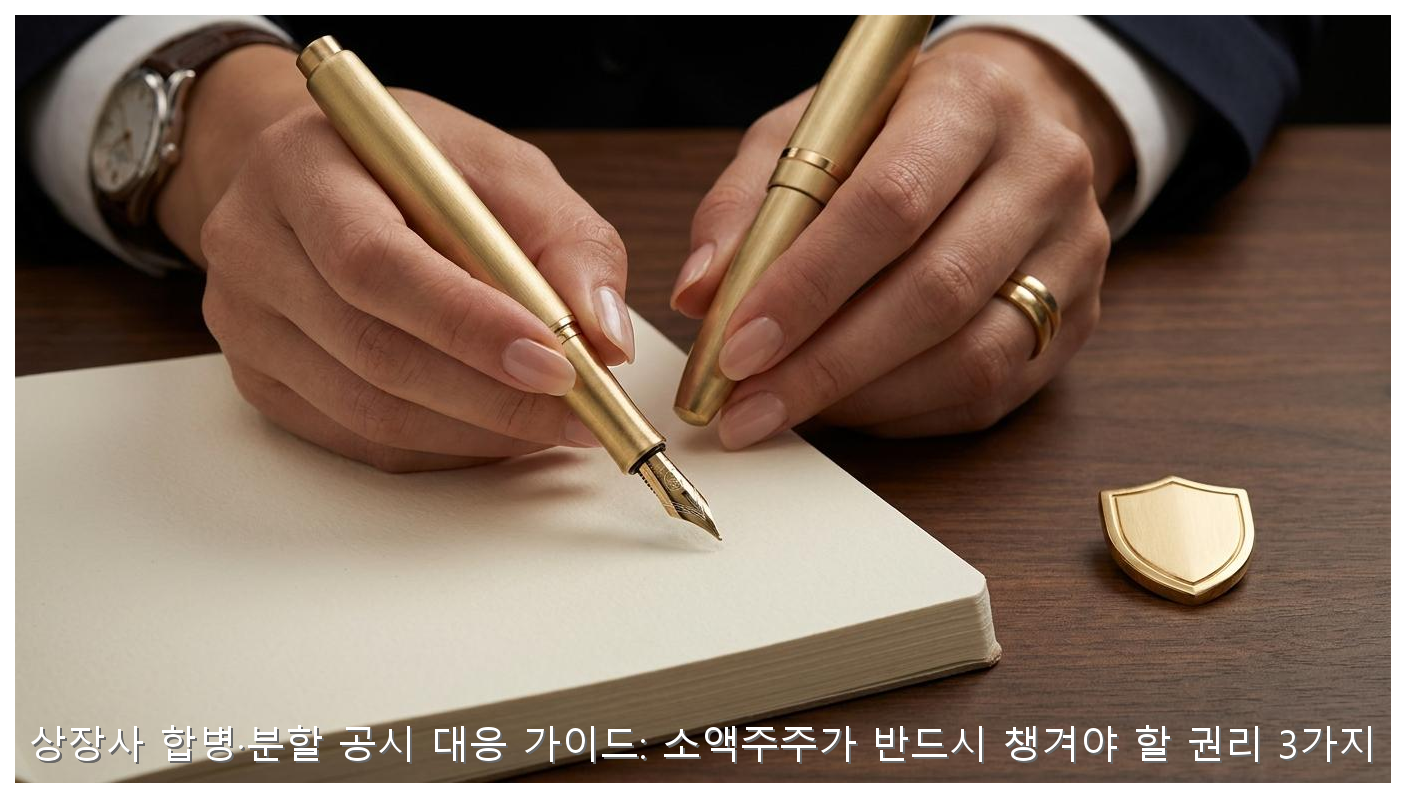 상장사 합병·분할 공시 대응 가이드: 소액주주가 반드시 챙겨야 할 권리 3가지 핵심 안내 및 분석 인포그래픽 (3)