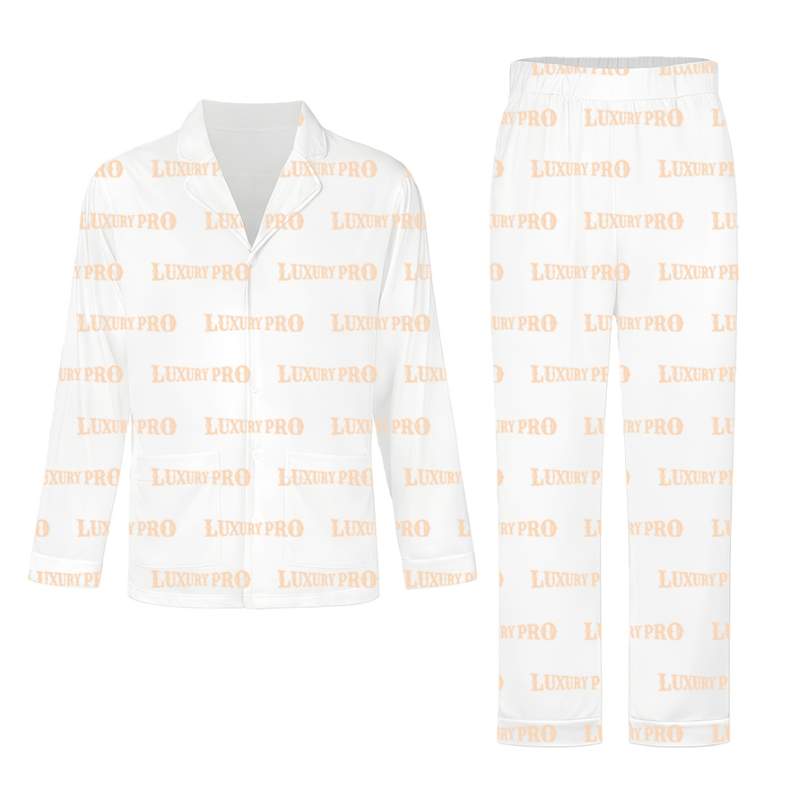 3D Adult long-sleeved shirt pajama set with line