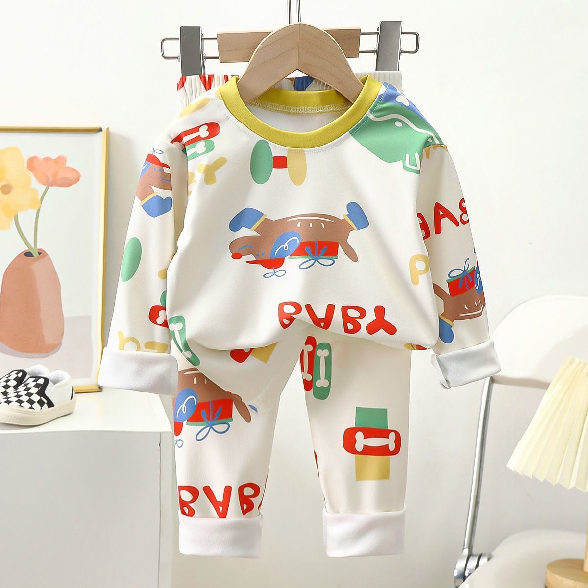 Children's thermal pajamas, 2-piece, warm