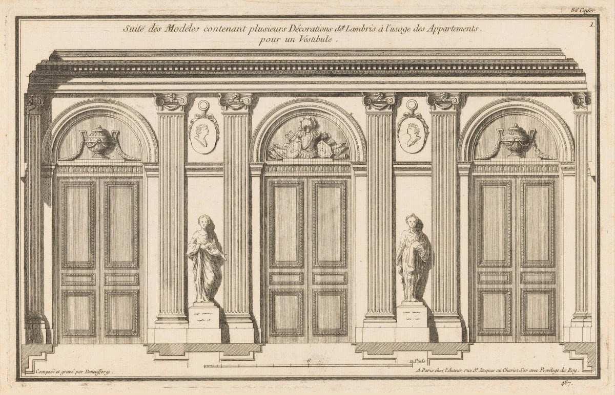 Suite des Modeles contenant plusieurs Décorations de Lambris a lusage des Appart