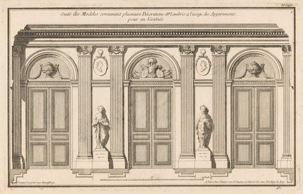 Suite des Modeles contenant plusieurs Décorations de Lambris a lusage des Appart