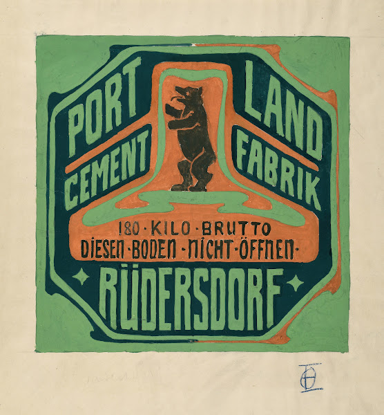 Verpackungsaufkleber Portland Cementfabrik Rüdersdorf 1895