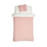 Постіль 3 ел Twins велюр/сатин (ковдра, подушка ортопедична, простирадло) пудровий