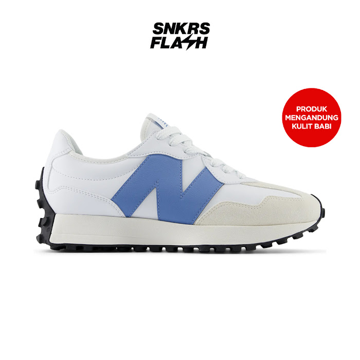 NEW BALANCE 327 WHITE BLUE LAGUNA - Size 44