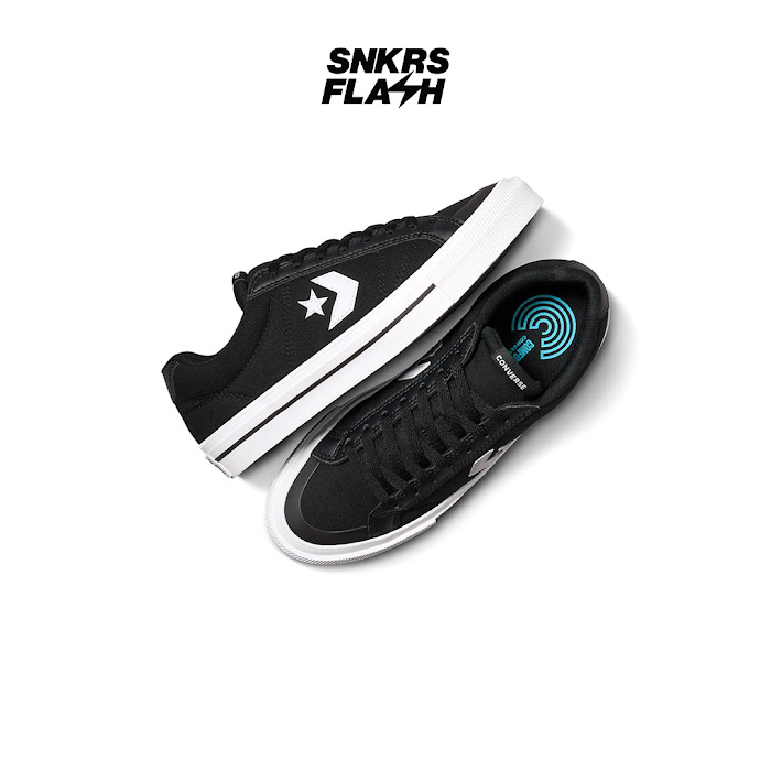 CONVERSE SPORT CASUAL BLACK WHITE - A10547C - Size 40