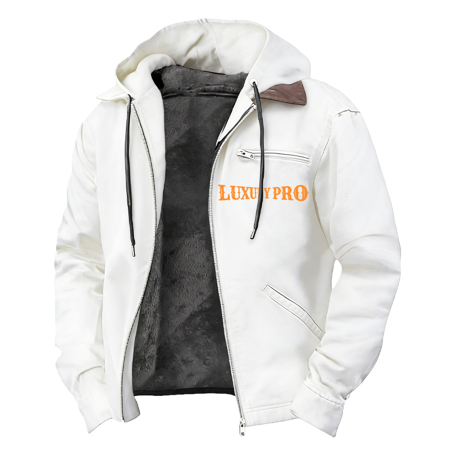 2D fleece-lined zip jacket