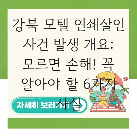 강북 모텔 연쇄살인 사건 발생 개요