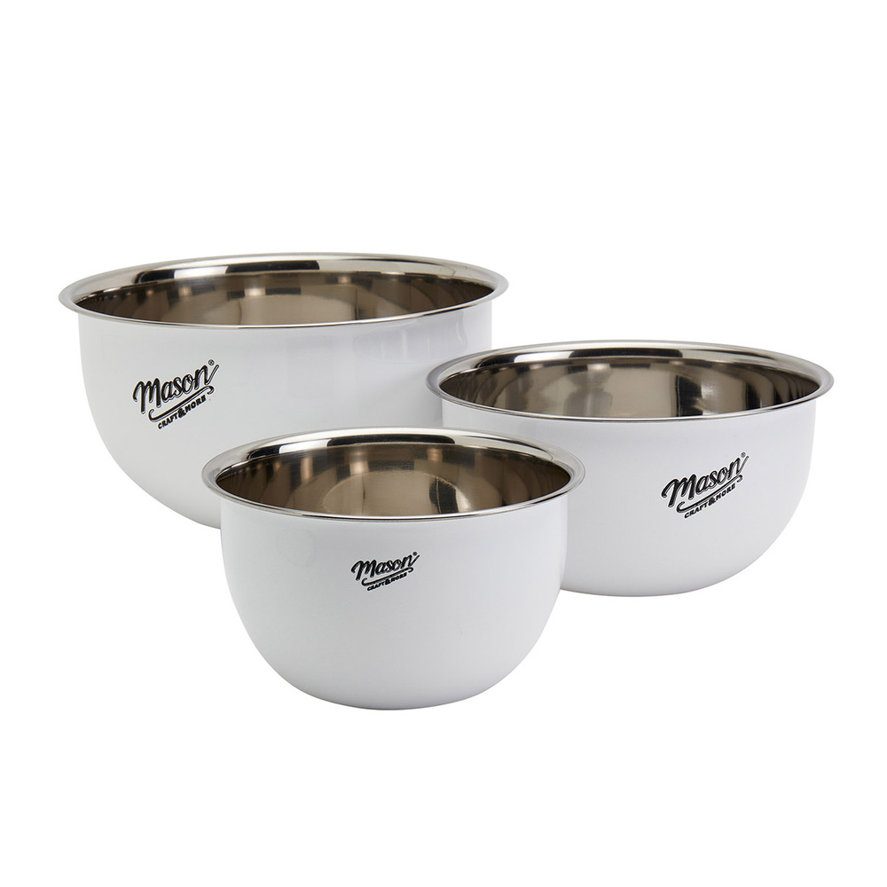 Set de tazones para mezclar de acero inoxidable Mason Craft & More™, 3 piezas
