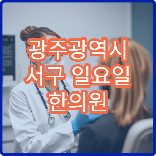 광주광역시 서구 일요일 한의원 휴일 진료 가능한 곳