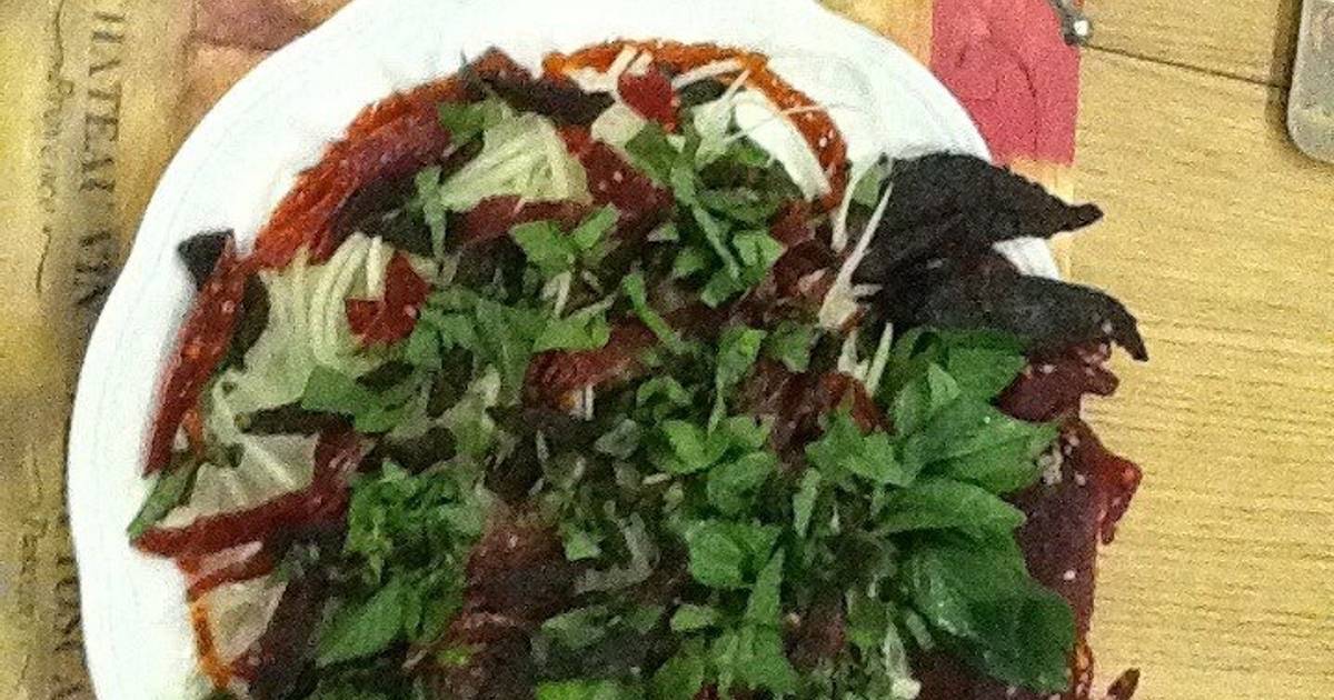 Gỏi/nộm đu đủ bò khô