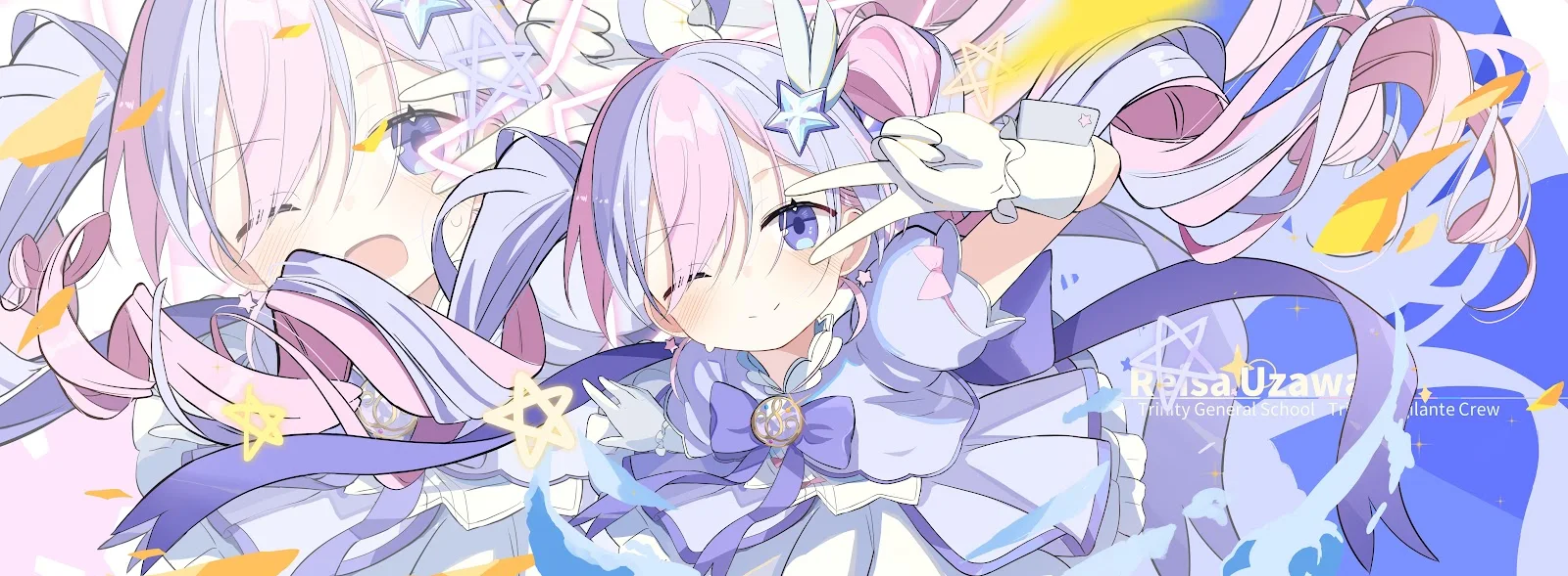 Reisa Uzawa From Blue Archive - Anime Digital Illustration 4K Wallpaper (7120x2621)