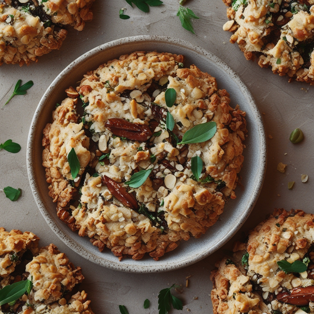 Healthy Nut & Seed Energy Cookies: Delicious Biscuits Diététiques & Healthy Snacks Recipes - Easy Homemade Snack finished